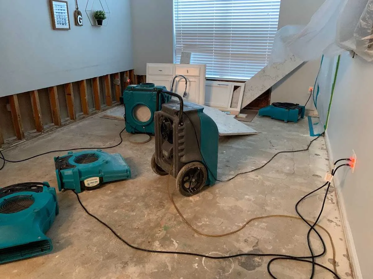 Dehumidifier in flood-cut room for Water Extraction & Removal in San Ramon
